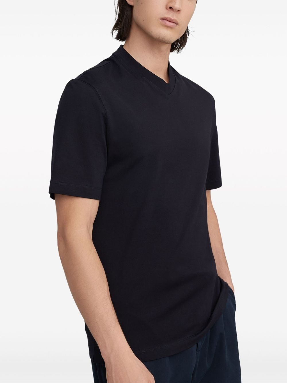 V-neck cotton T-shirt - 3