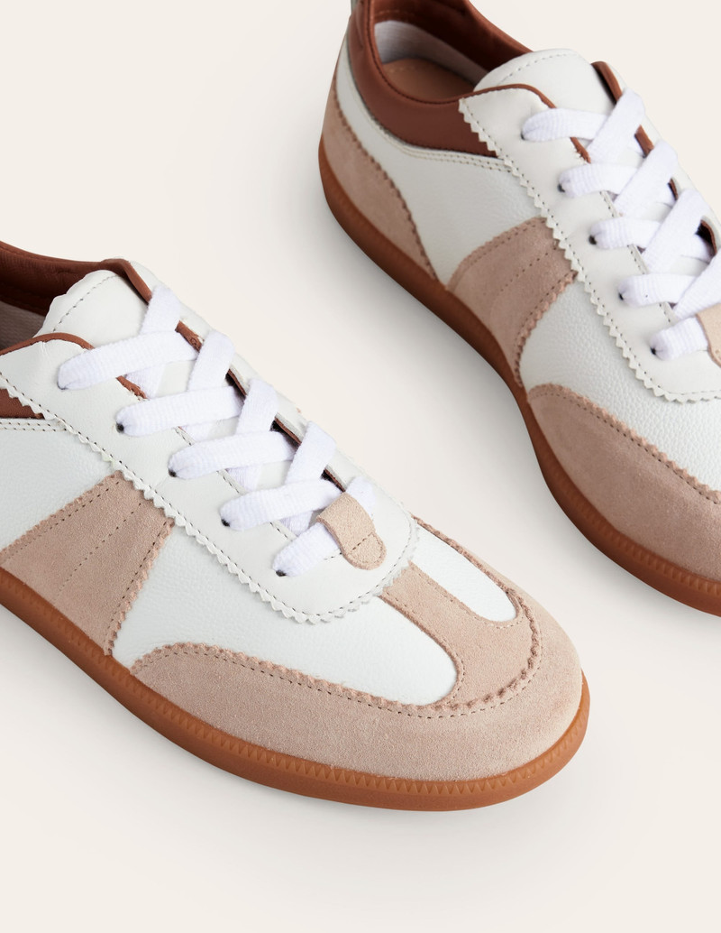 Erin Retro Tennis Trainers-White Mix 4