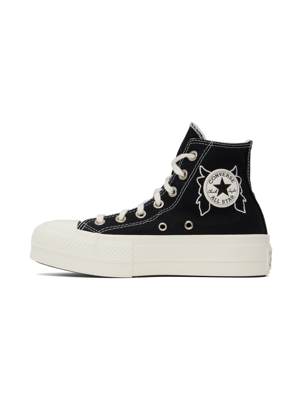 Black Chuck Taylor All Star Lift Platform Enchanted Garden Sneakers - 3