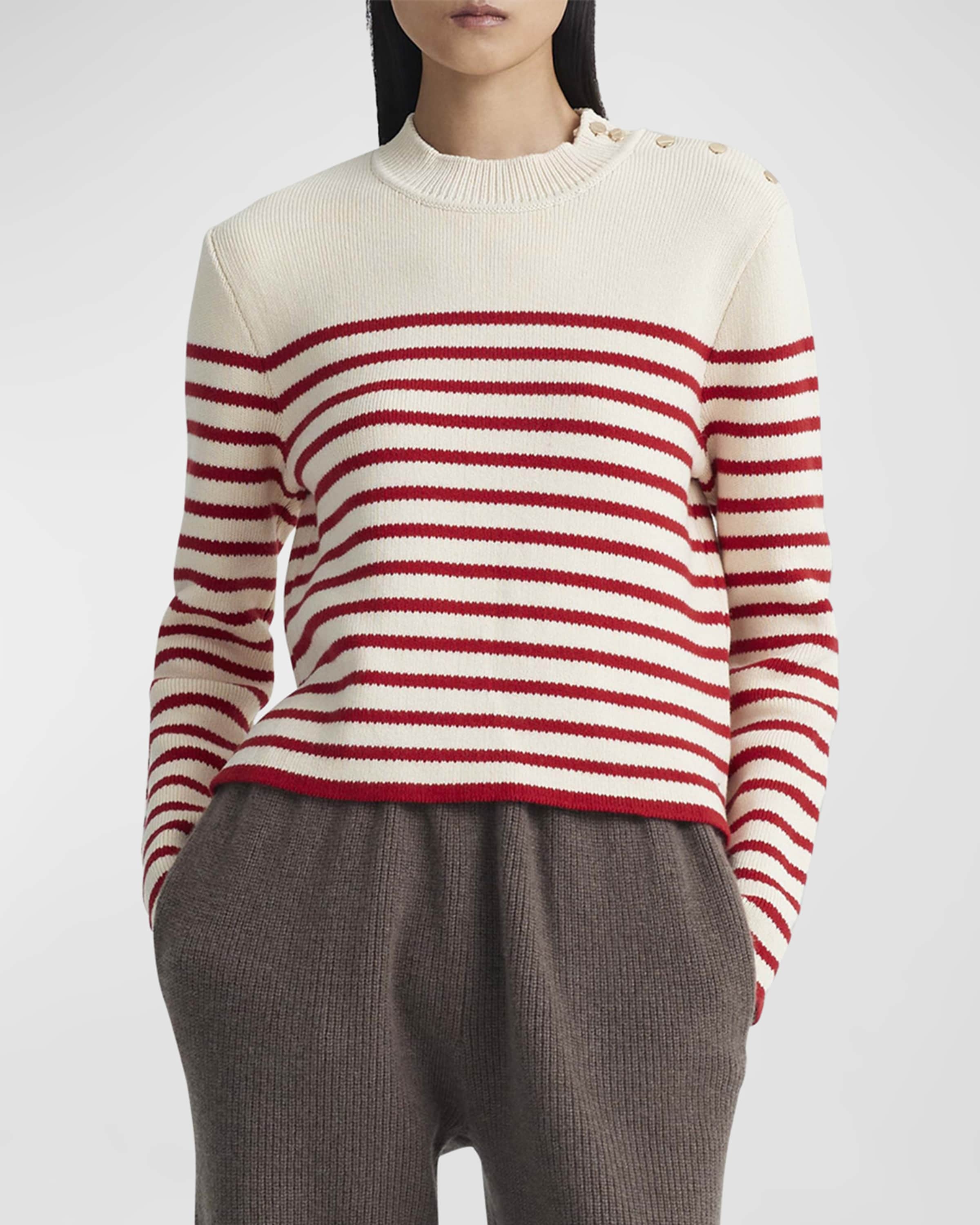 Oz Cashmere-Blend Striped Sweater - 2