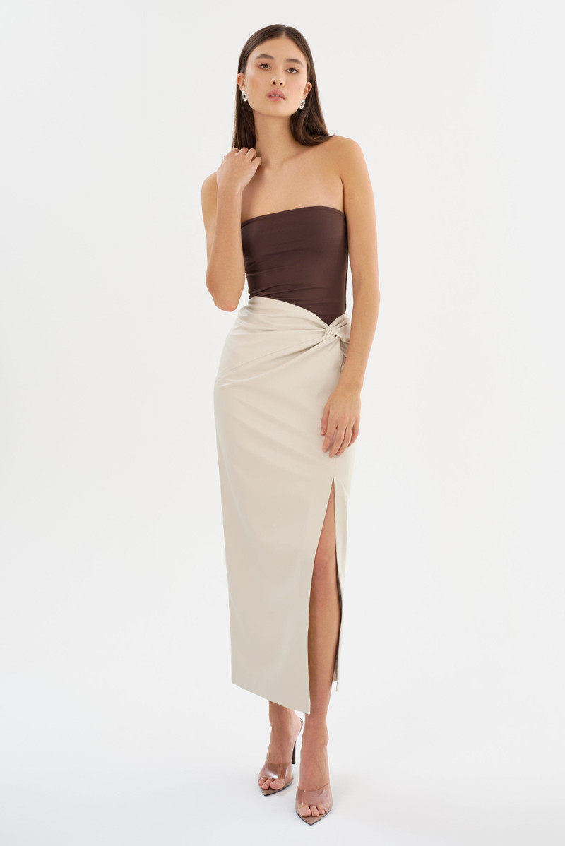 EILEEN | Faux Leather Maxi Skirt 4