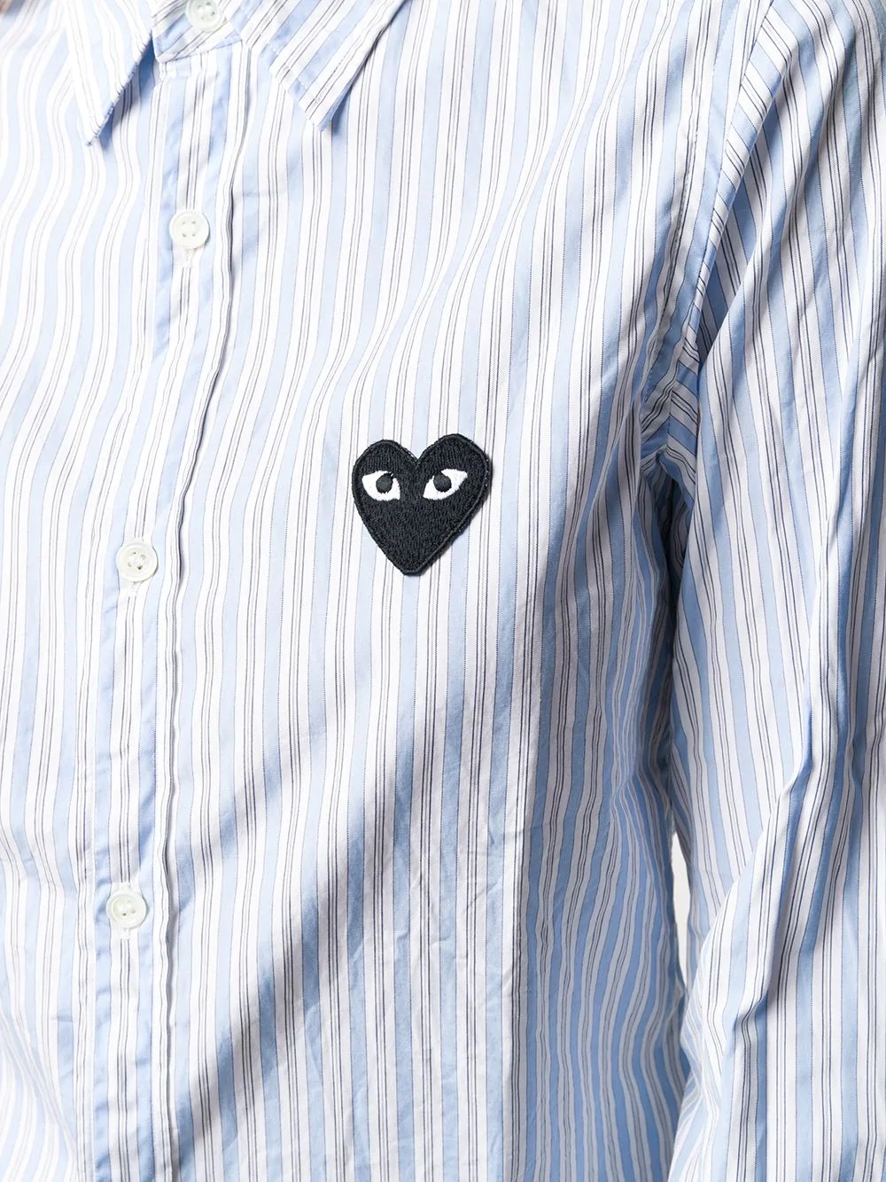 heart logo striped shirt - 5