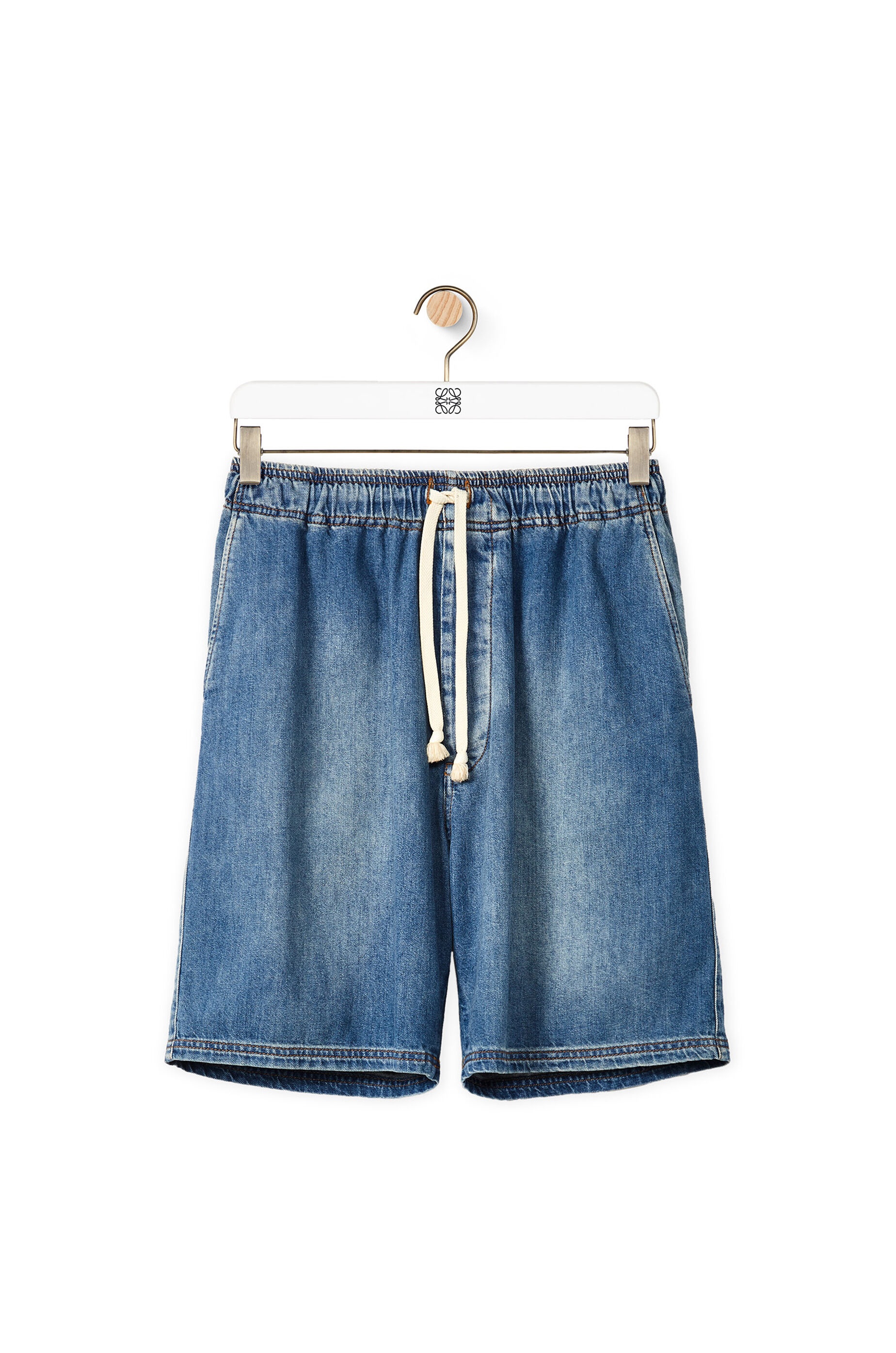Drawstring shorts in denim - 1