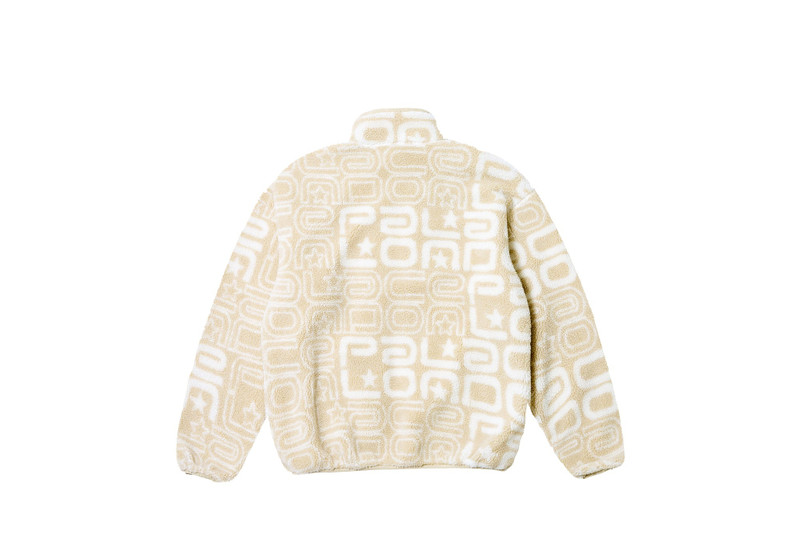 PALACE JOYREX FLEECE JACKET STONE outlook