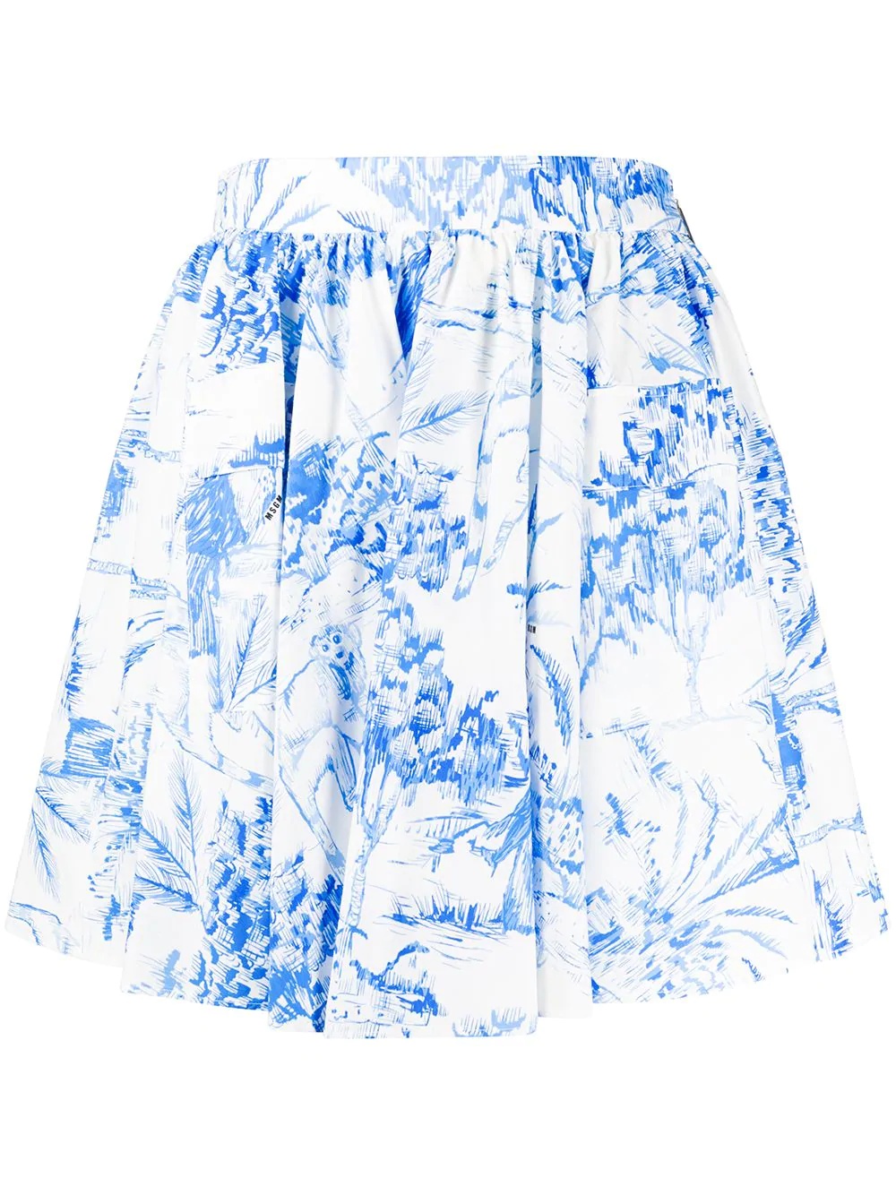 abstract printed skirt - 1