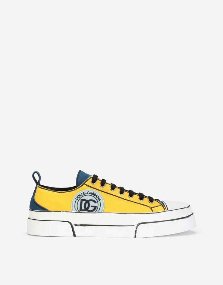 Hand-painted two-tone canvas Portofino Light sneakers - 1