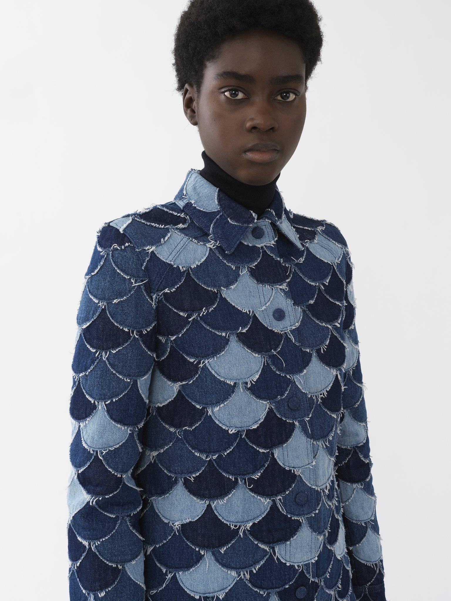 PATCHWORK DENIM OVERSHIRT JACKET - 4