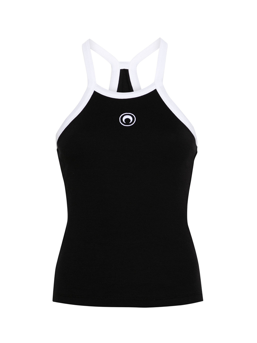 Marine Serre Organic Cotton Rib 2X2 Tank Top | club21 | REVERSIBLE
