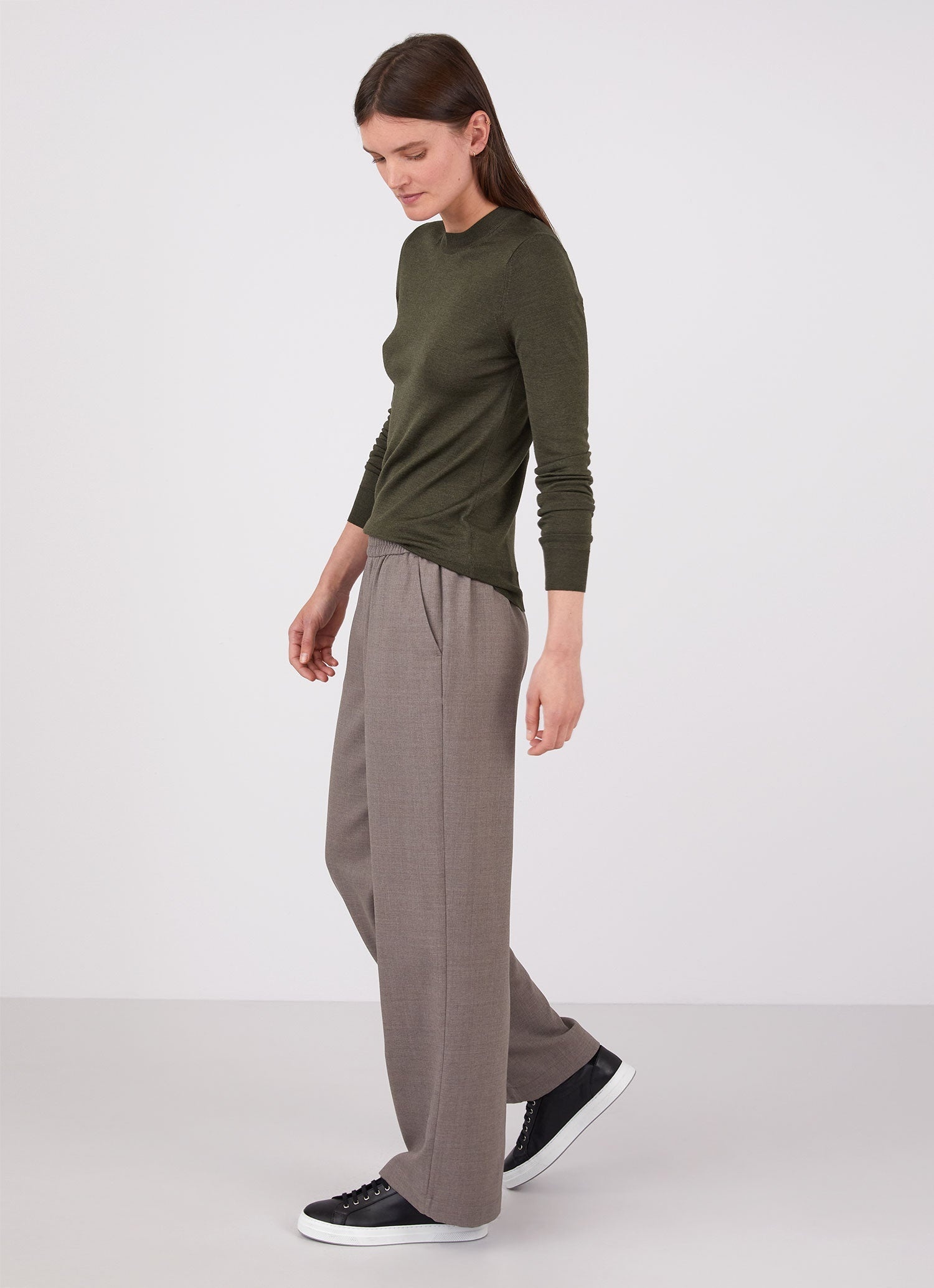 Merino Silk Crew Neck Jumper - 3