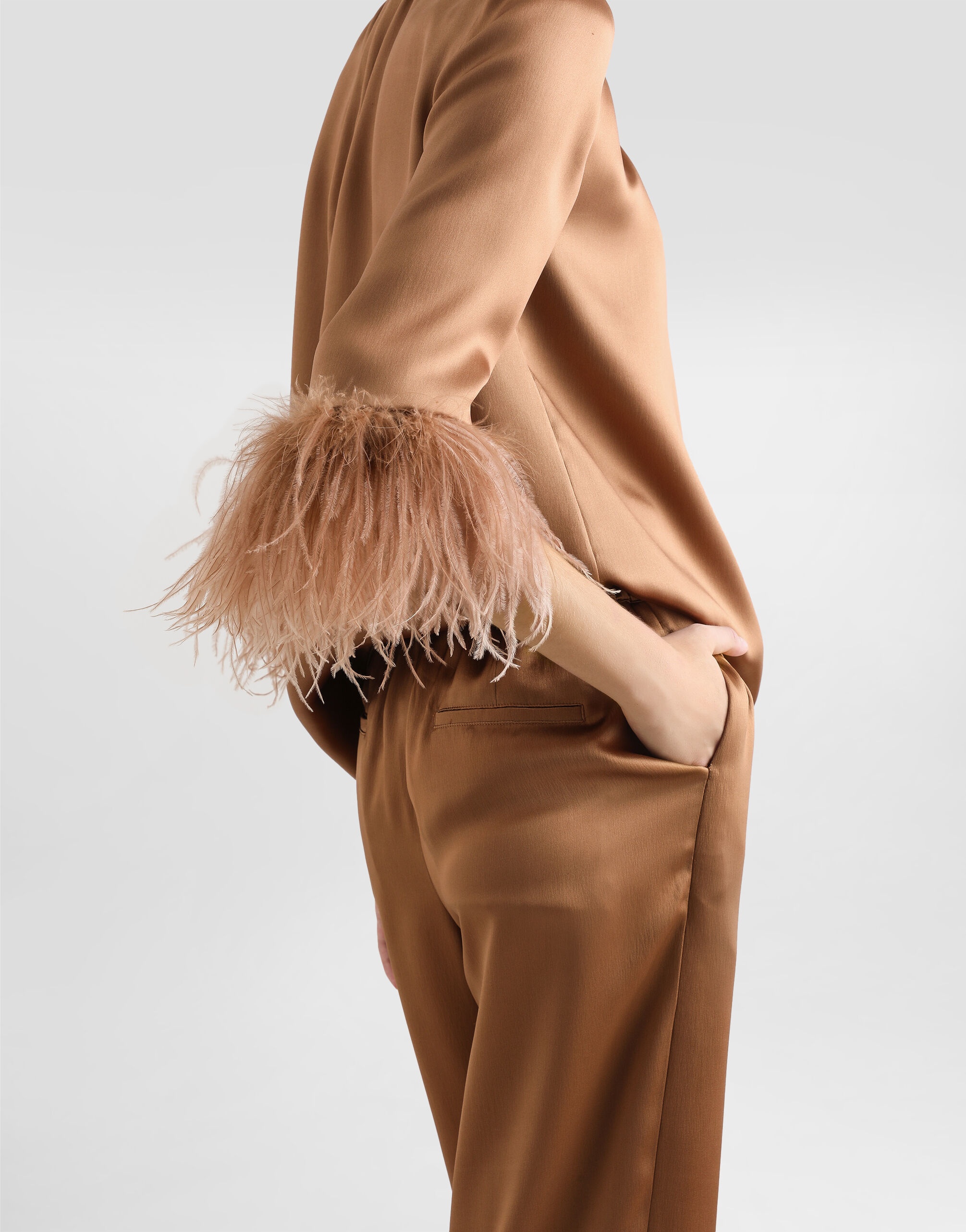 Double silk satin pajama pants - 5