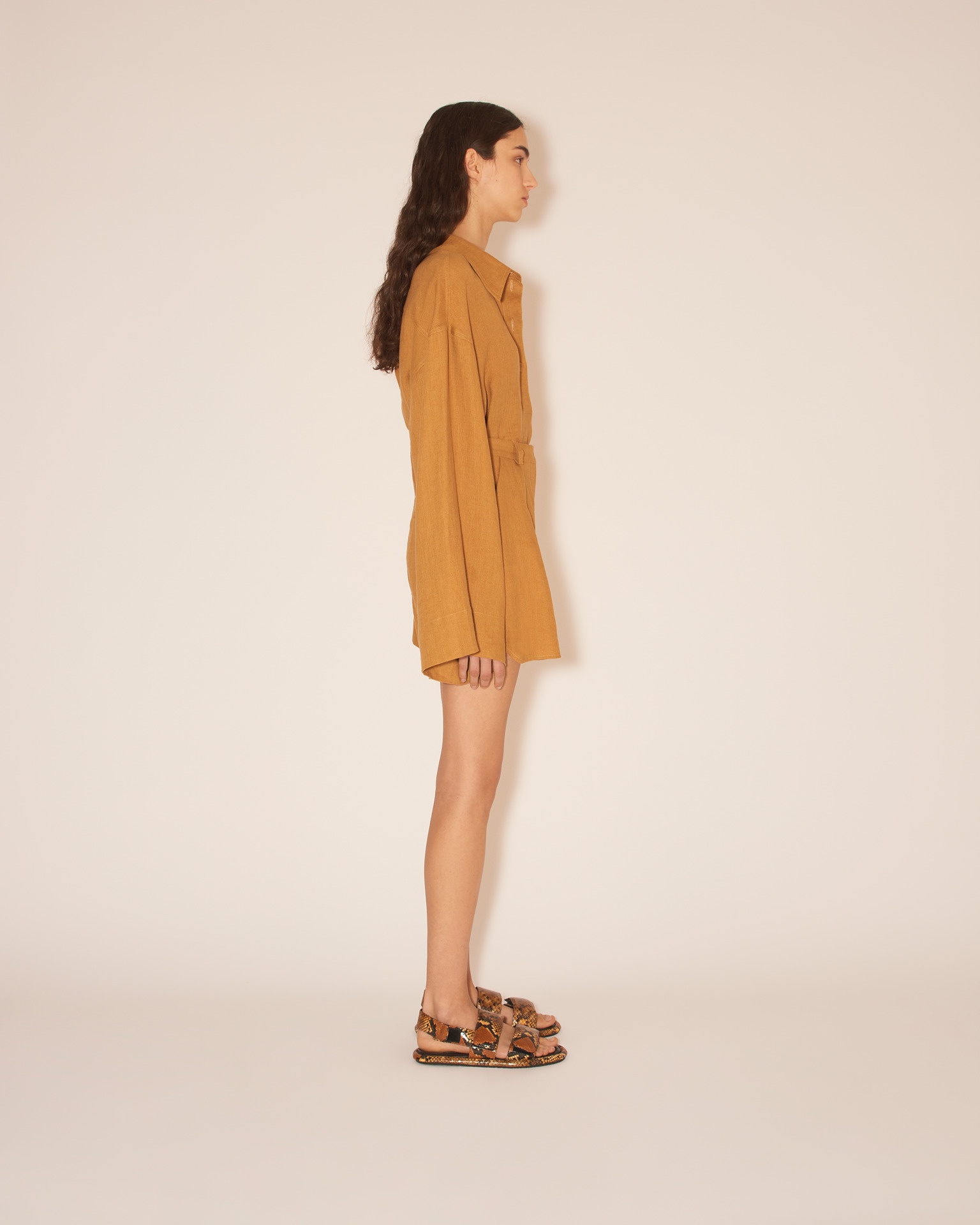 RIMA - Tailored marathon shorts - Camel - 3
