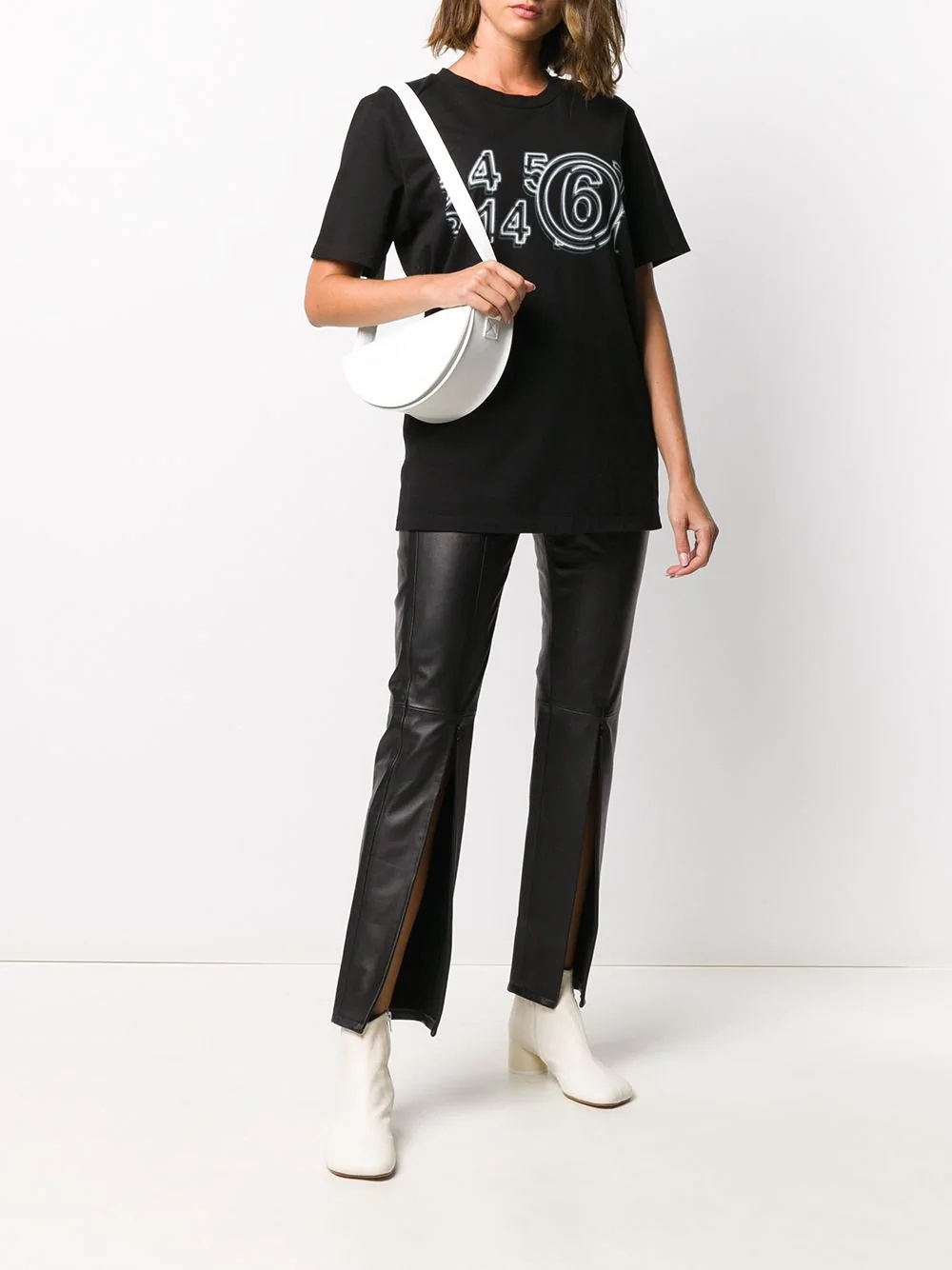 straight-leg leather trousers - 2