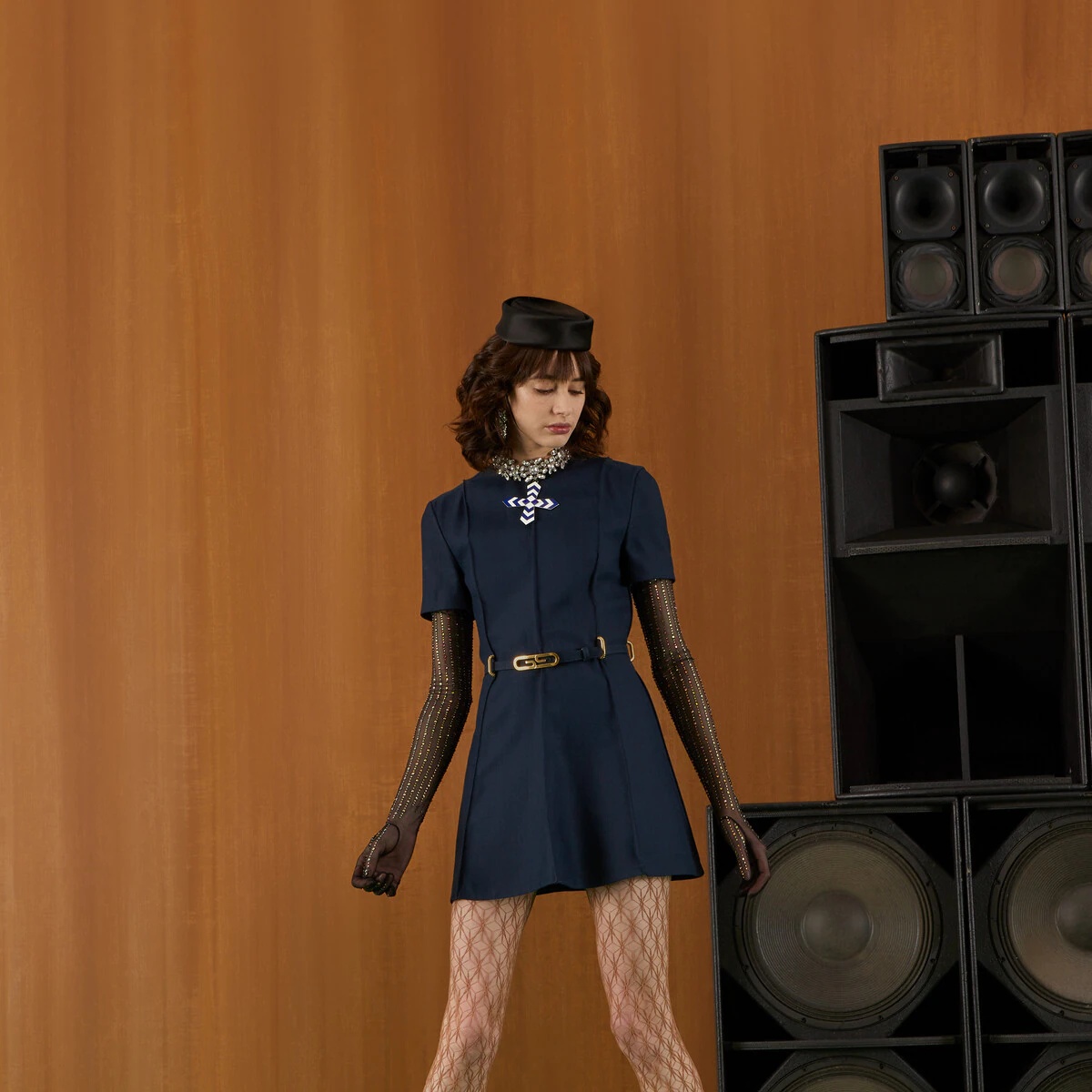 Mini check viscose dress - 6