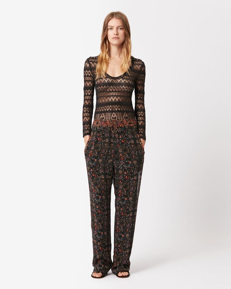 OZIO PRINTED SILK PANTS - 2