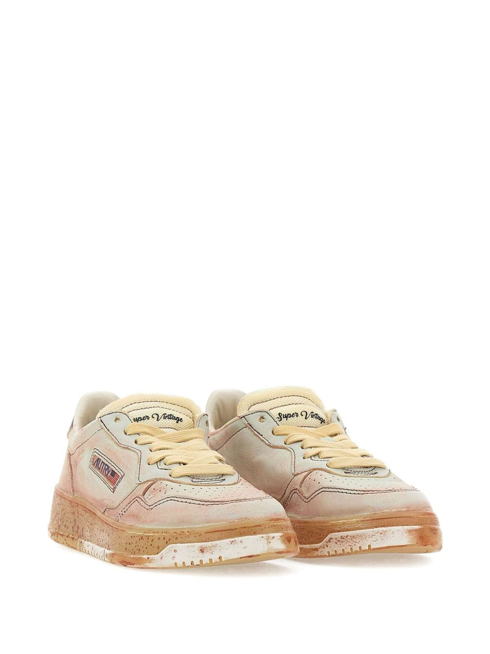 leather panelled sneakers - 2