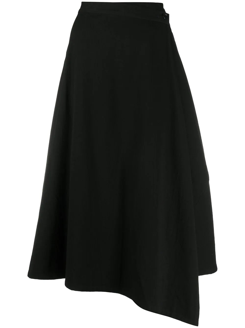 asymmetric A-line midi skirt - 1