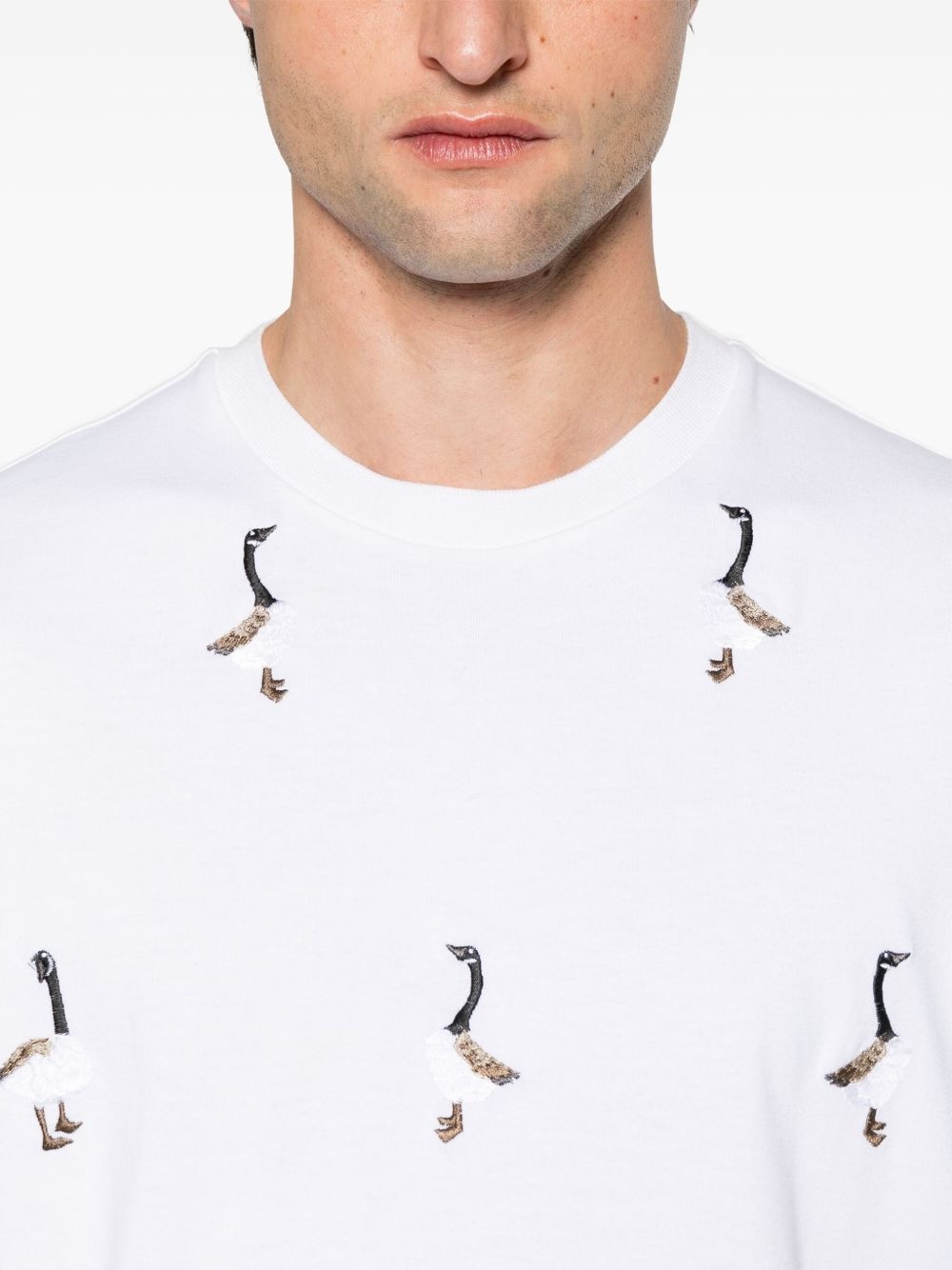 embroidered-motif T-shirt - 4