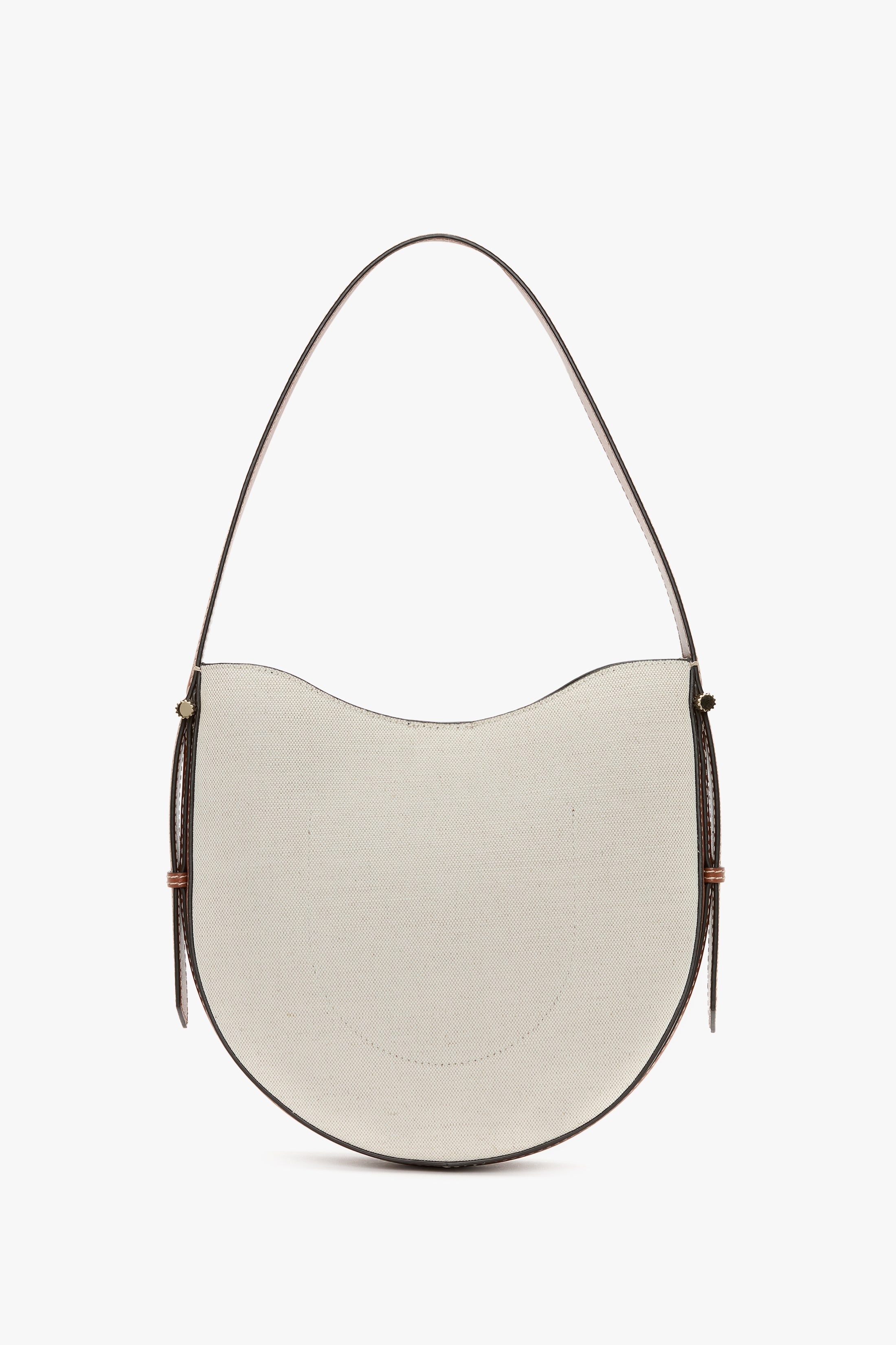 Medium Dia Hobo Bag In Ivory Canvas With Tan Leather - 4