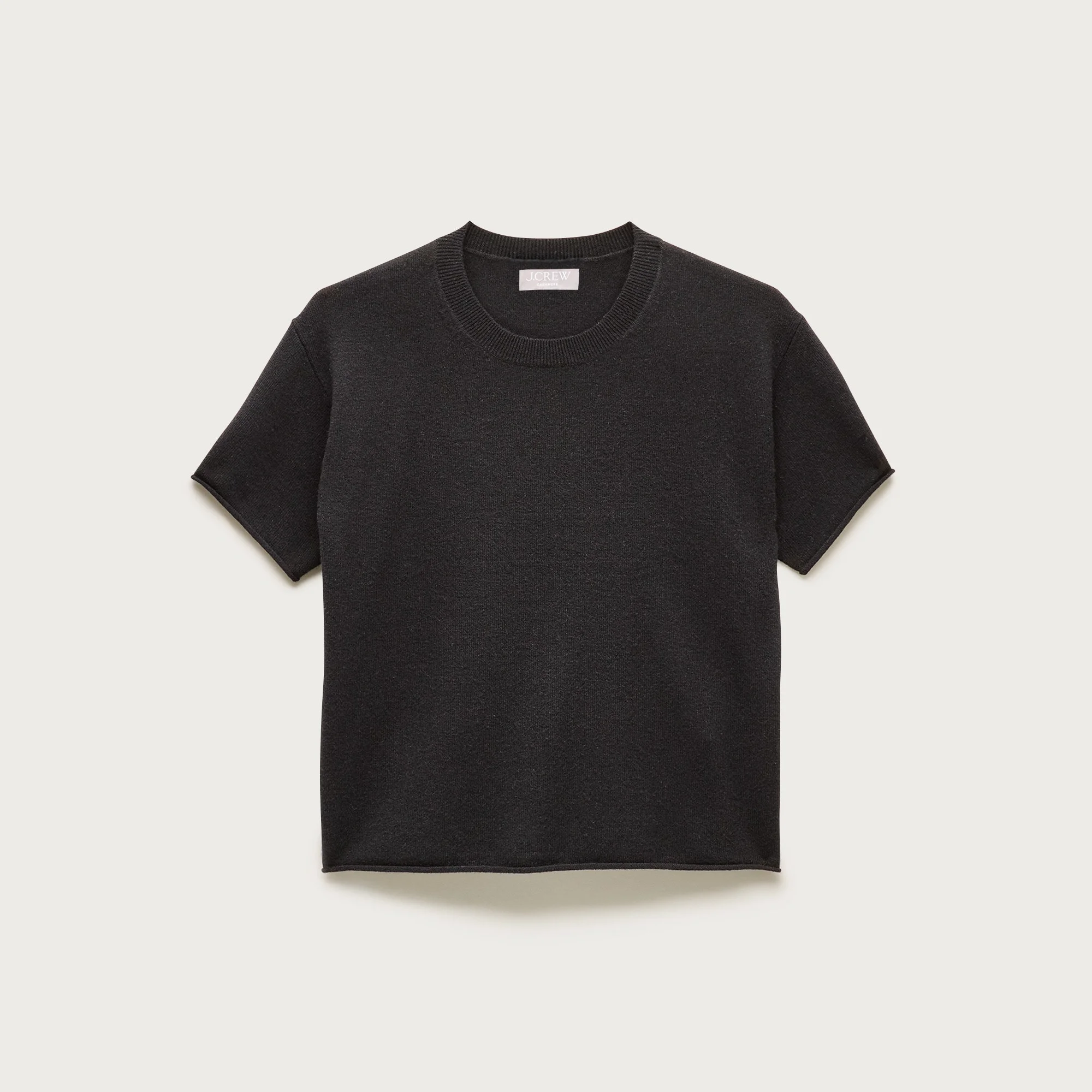 Rolled cashmere relaxed sweater-tee - 1