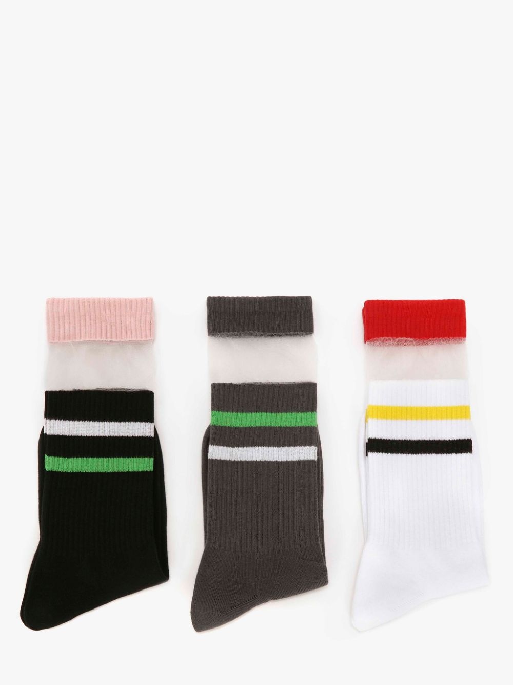 SHORT SOCKS WITH STRIPES - BUNDLE - 2