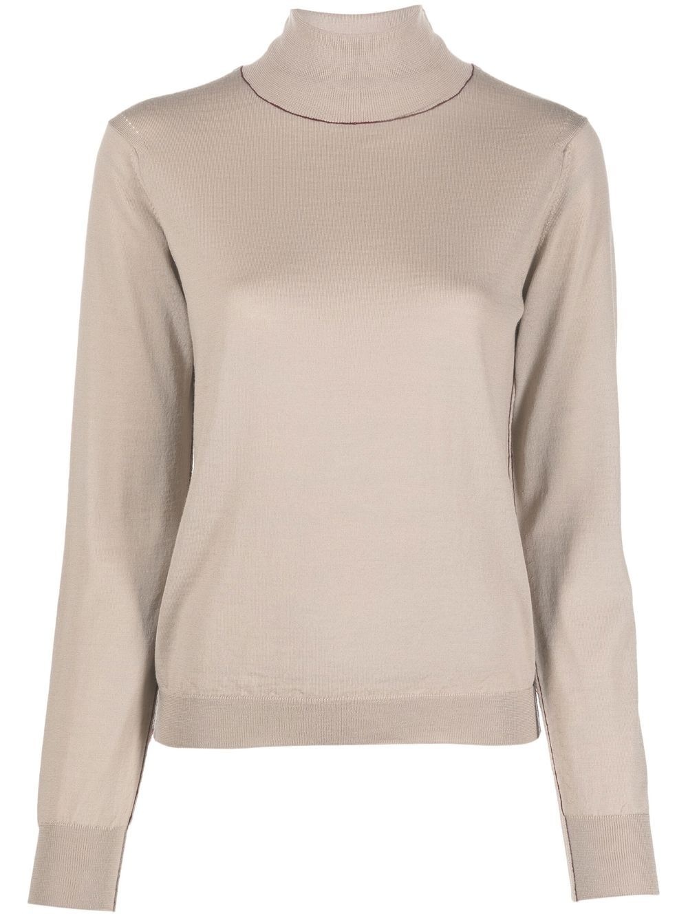 roll-neck knitted jumper - 1
