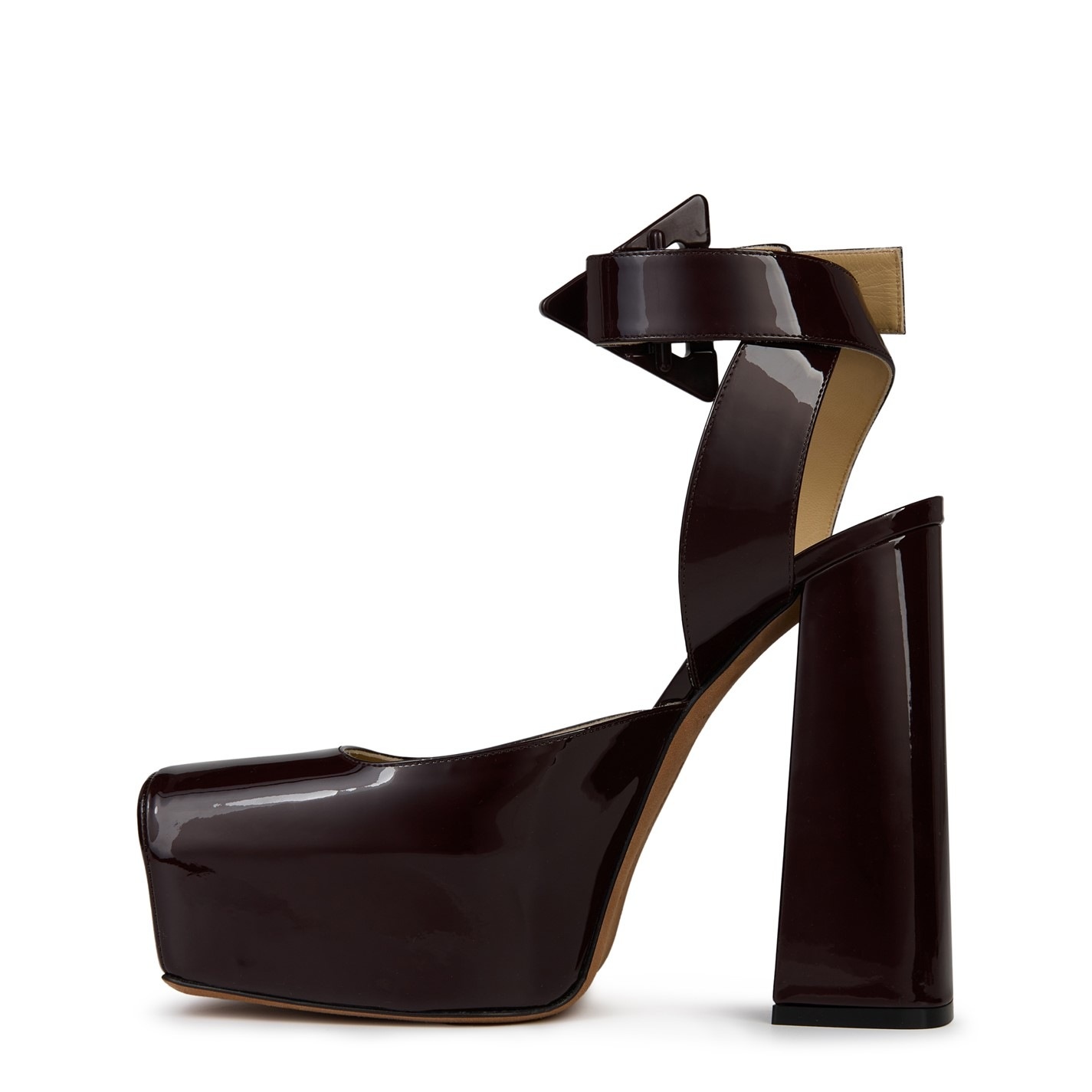 LEATHER PATENT PLATFORM SANDAL - 2