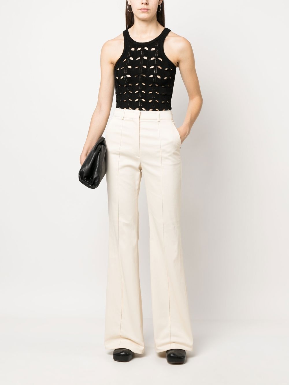 openwork crochet-knit top - 2