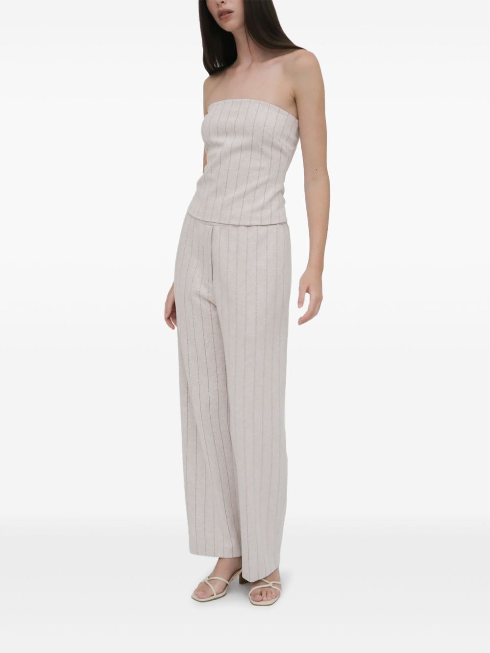 pinstripe bandeau top - 3