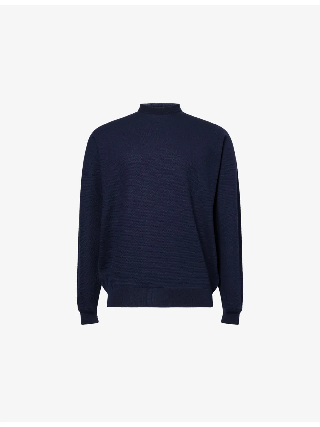 Textured Crewneck Wool Jumper - 1
