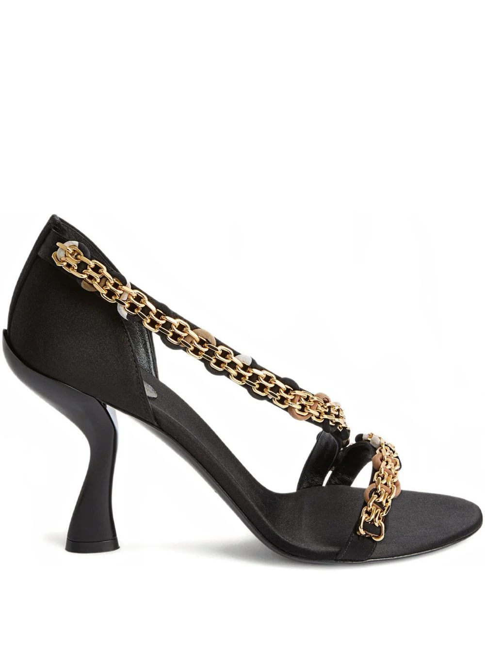 chain heeled Emilio sandals - 1