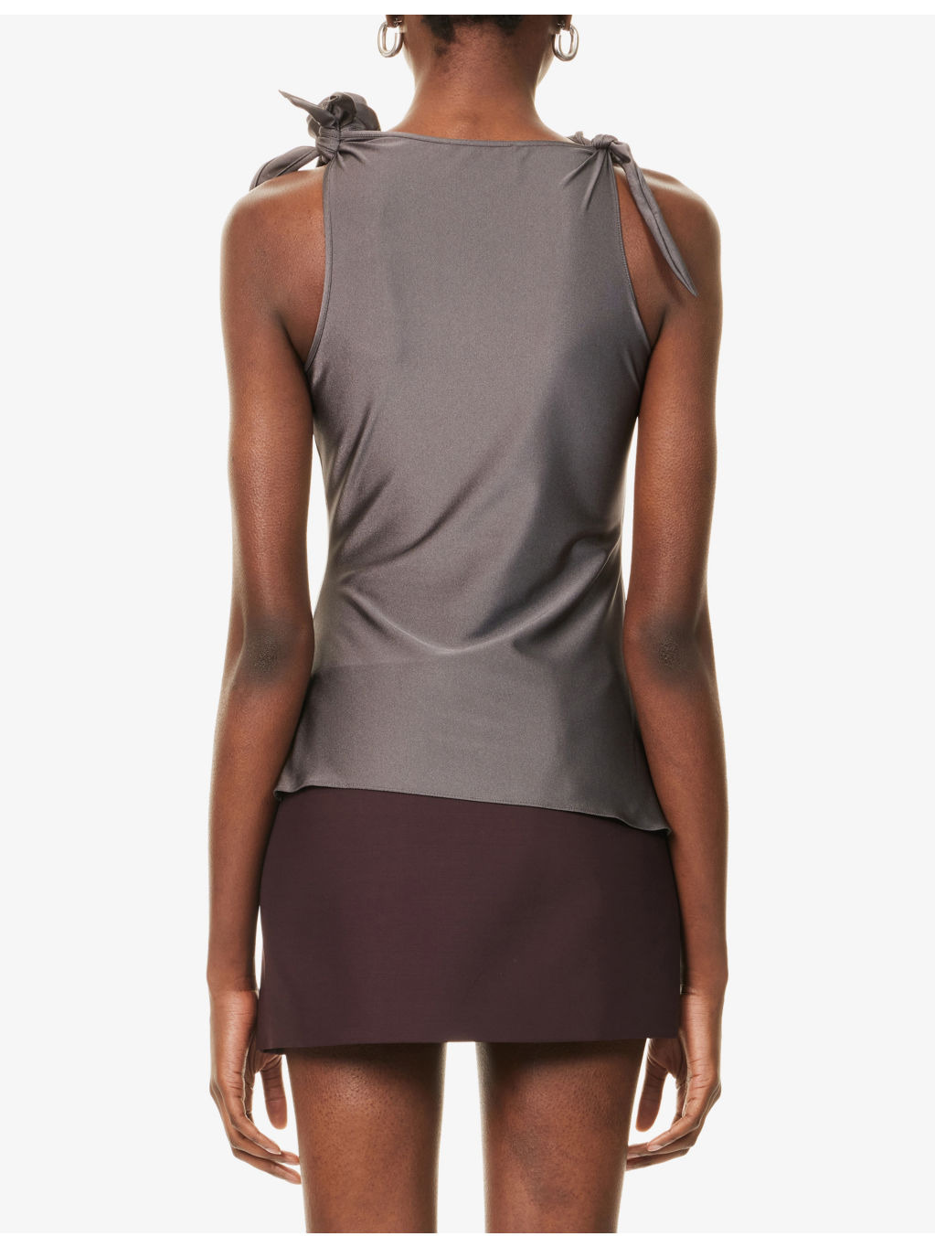 Flower Sleeveless Stretch-Woven Top - 4