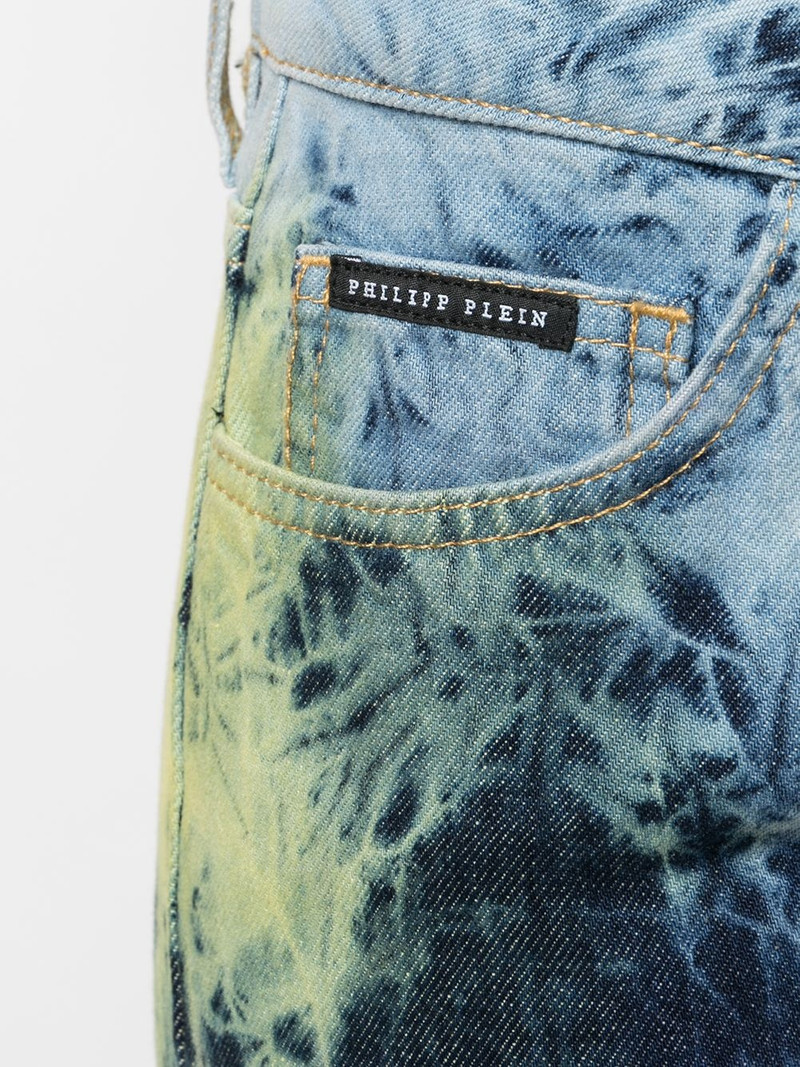 boyfriend fit bleached tie-dye jeans 5