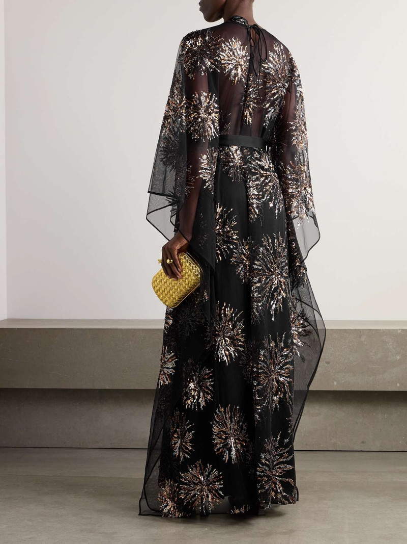 Gran Soleil belted sequin-embellished tulle kaftan 3