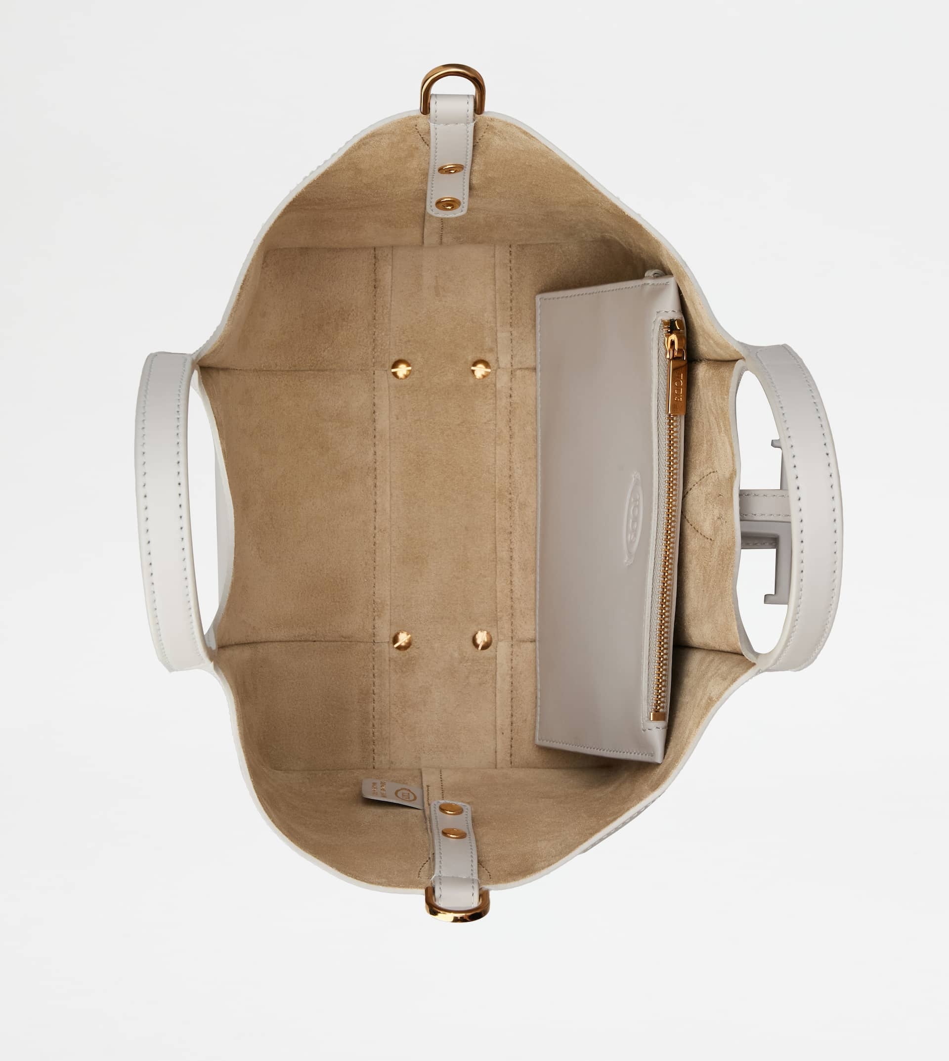 T TIMELESS SHOPPING BAG IN LEATHER MINI - GREY - 3