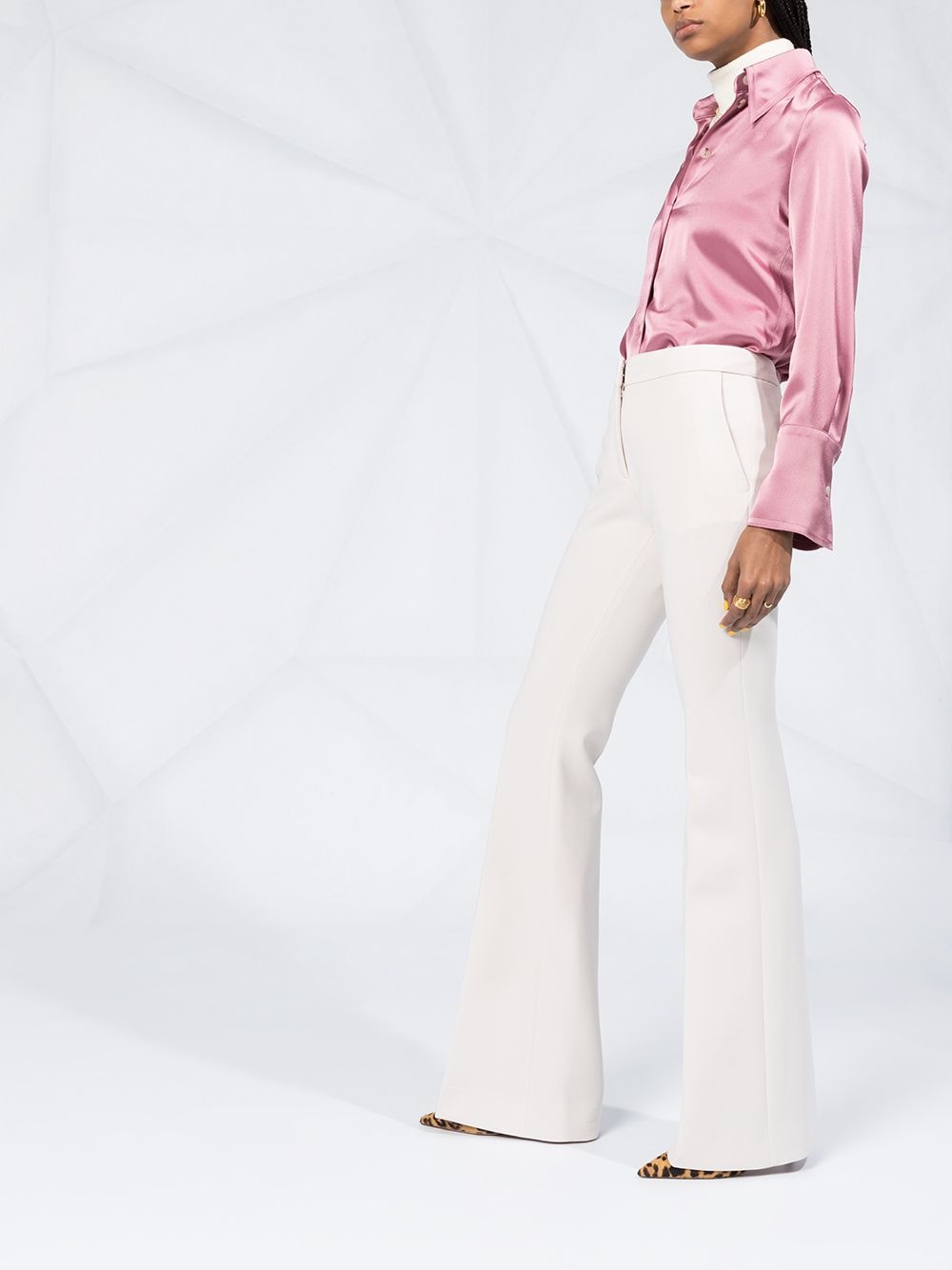 flared tailored trousers - 4