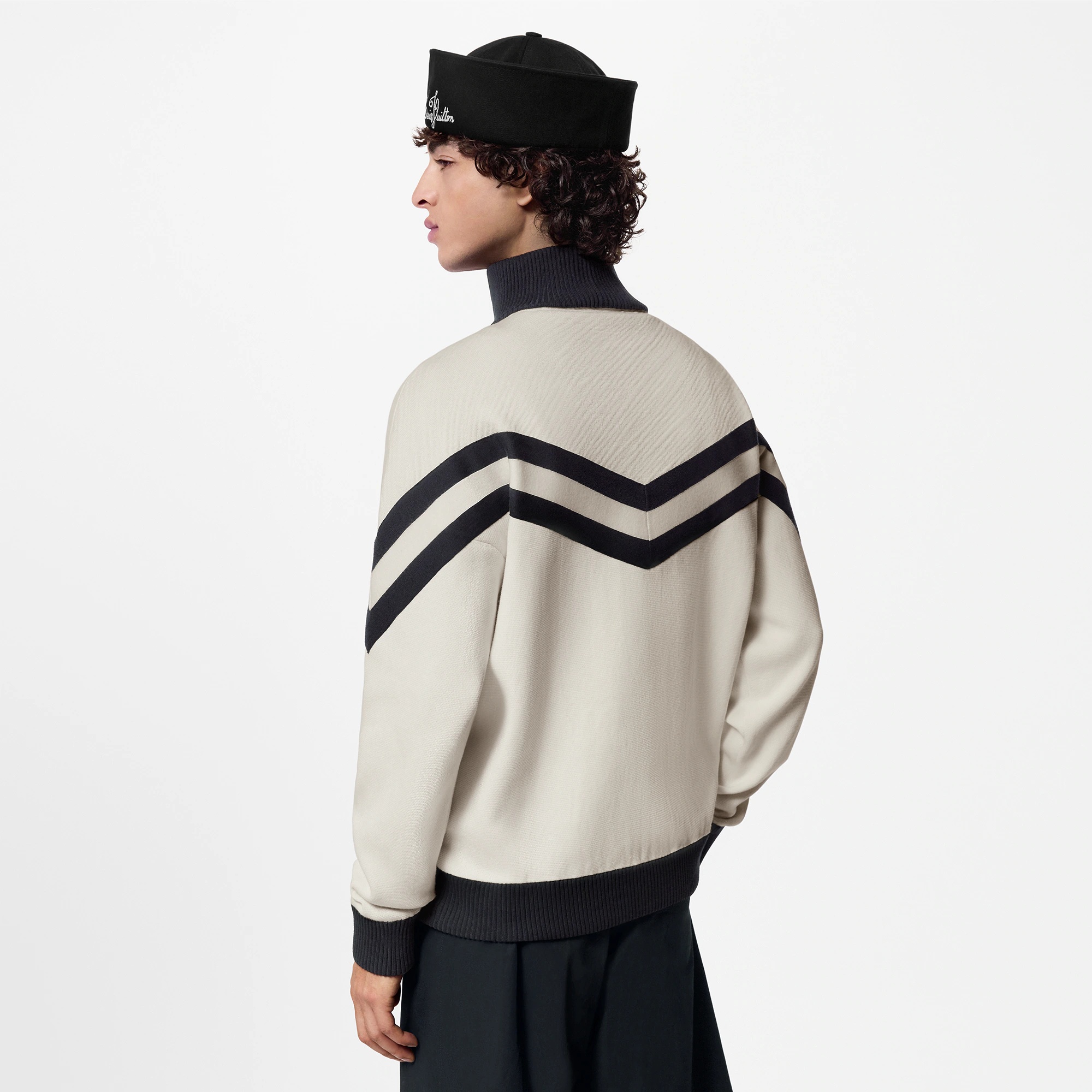 Knitted Cotton Sailor Blouson - 5