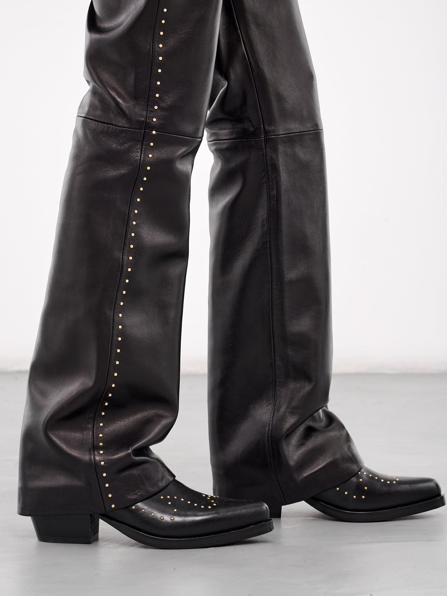 Gold Studded Western Boots - 5