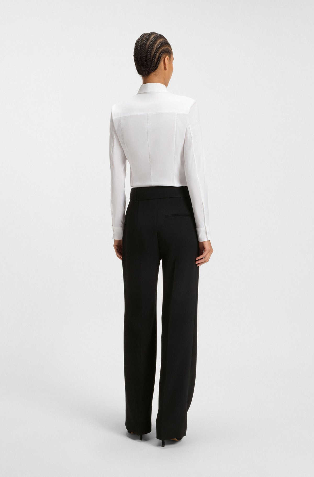 RELAXED-FIT TROUSERS IN CREASE-RESISTANT JAPANESE CREPE - 4