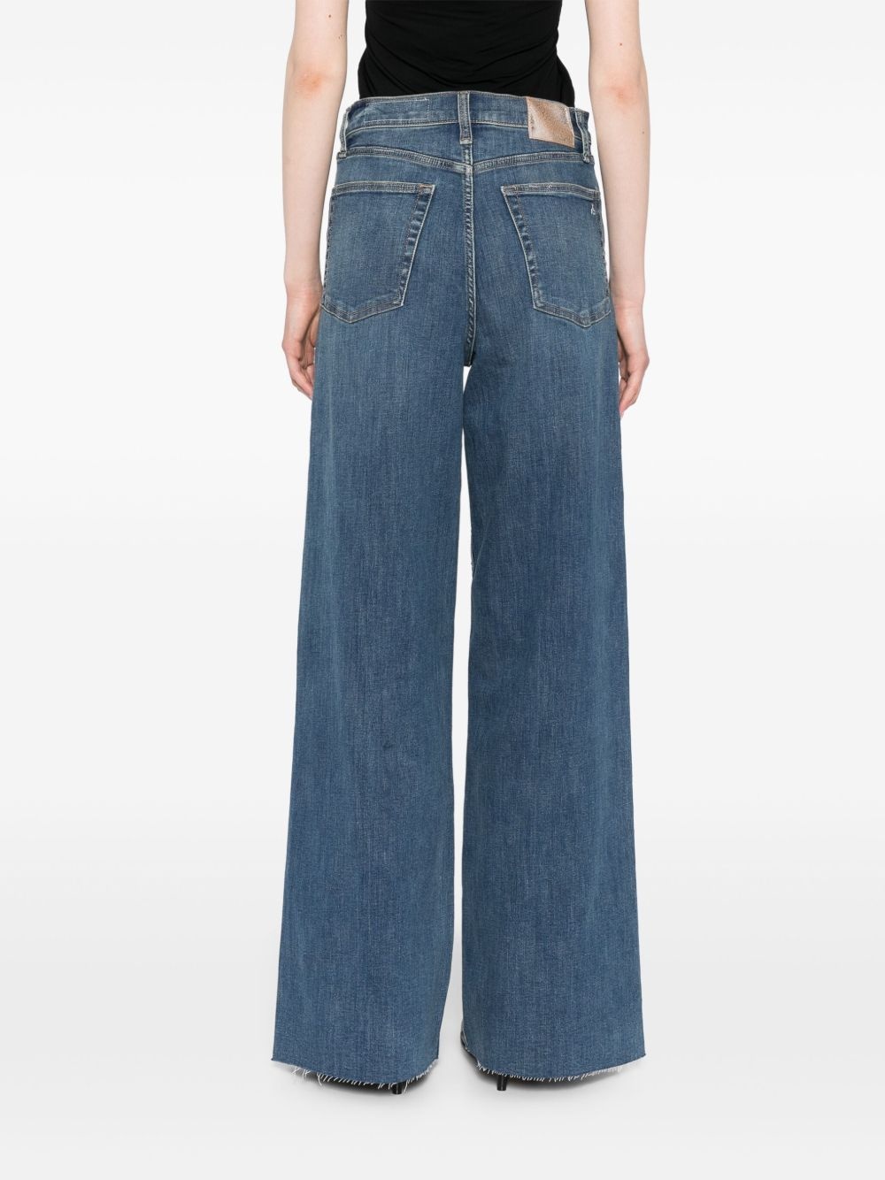 high-rise wide-leg jeans - 4