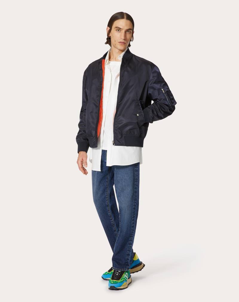 Valentino NYLON BOMBER WITH VALENTINO NEON UNIVERSE PRINT outlook