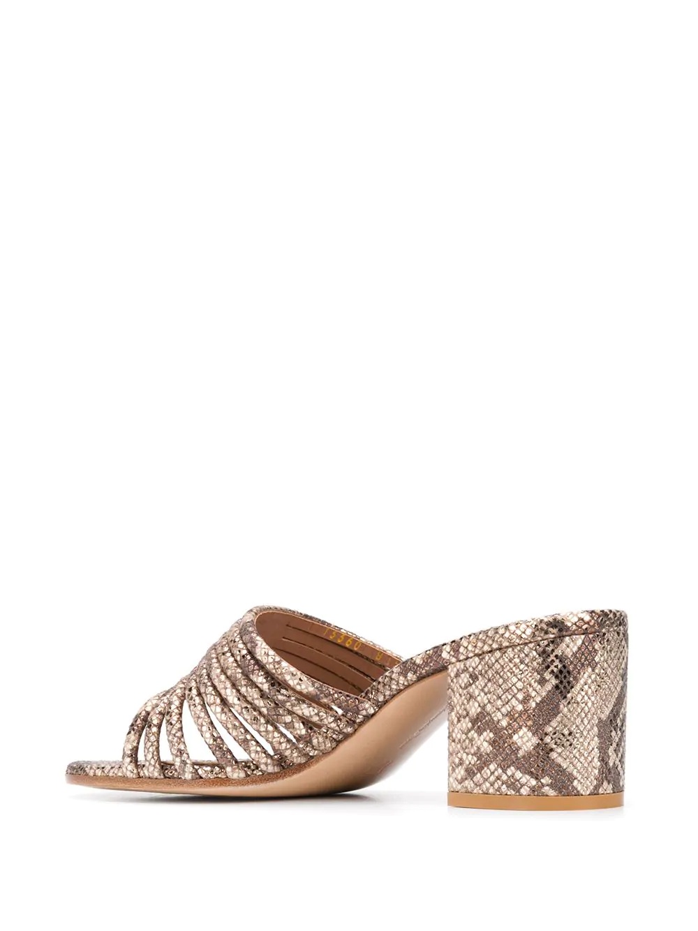 65mm snakeskin-print sandals - 3