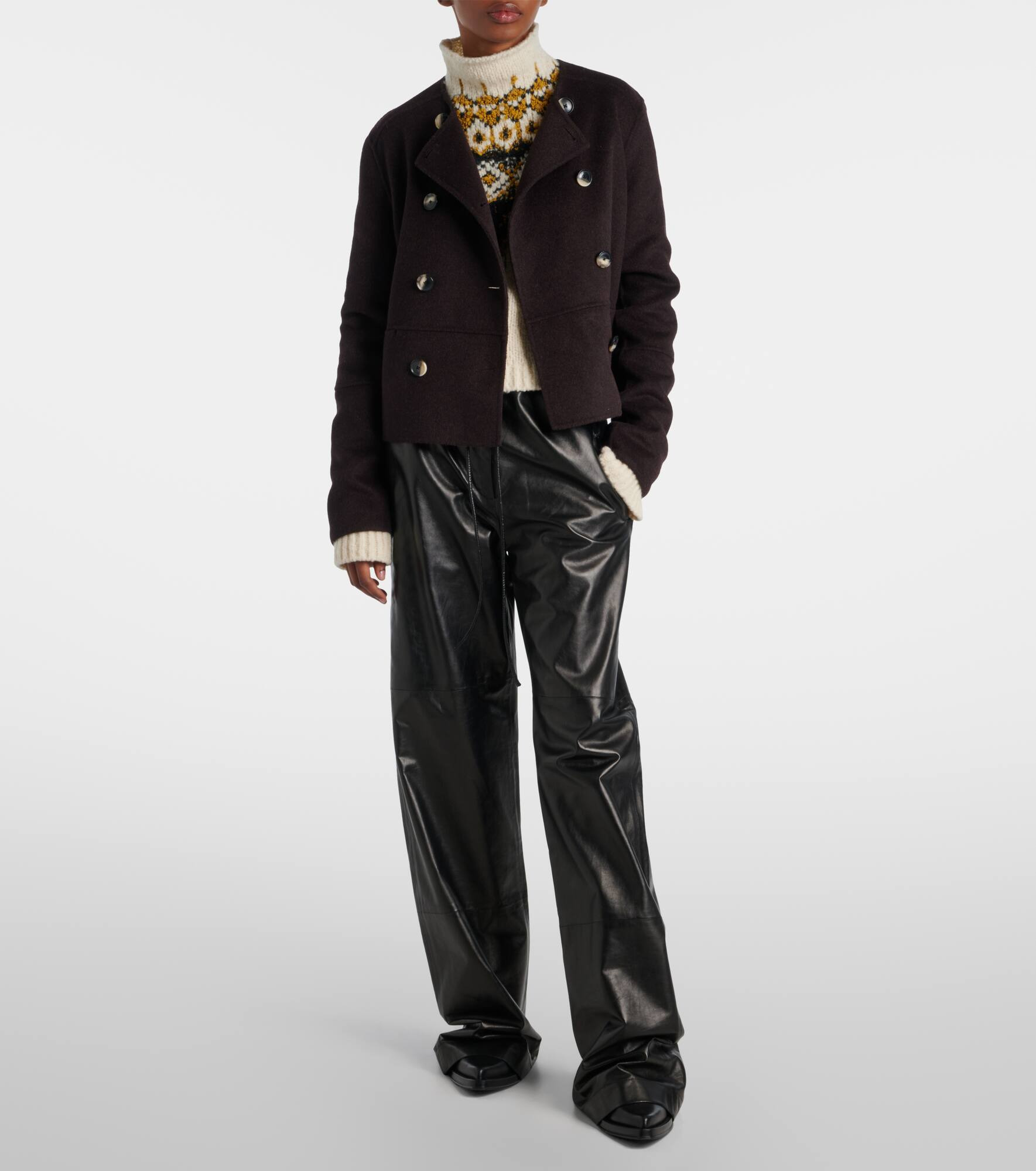 Magnus leather wide-leg pants - 2