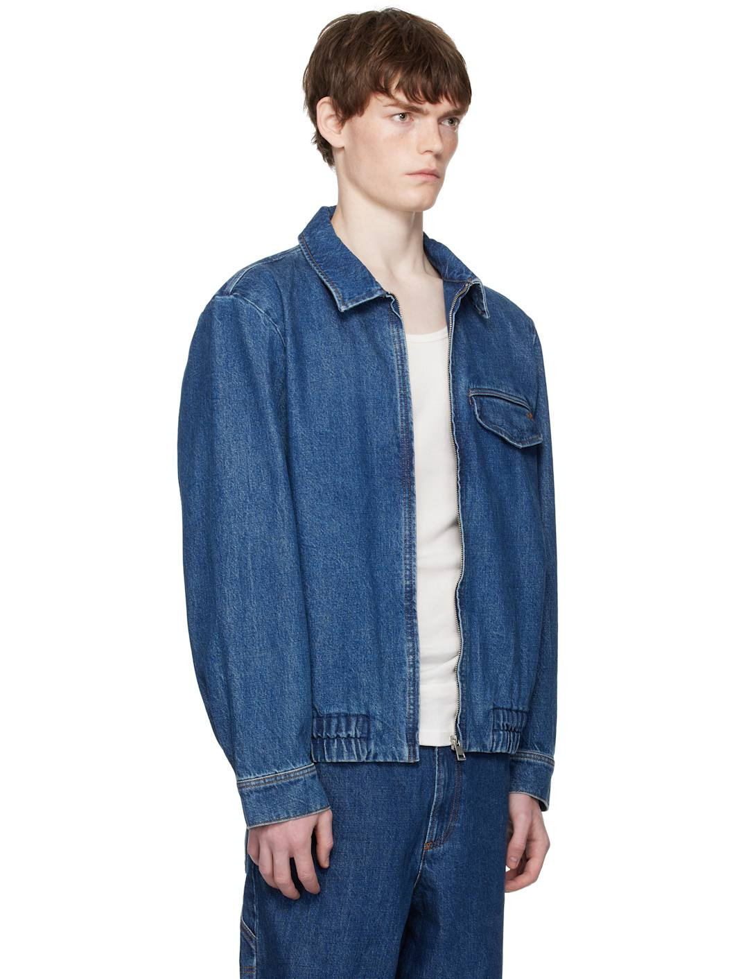 Blue Fabrizio Zippé Denim Jacket - 2