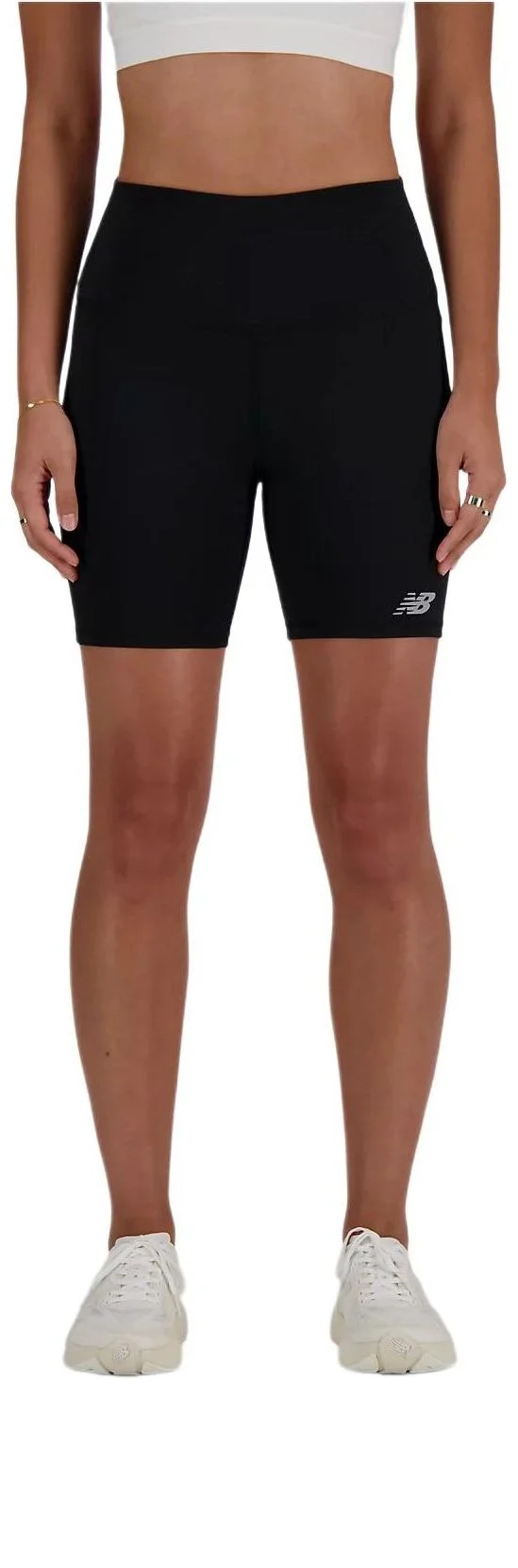 (WMNS) New Balance NB Harmony High Rise Short 6" 'Black' WS41114-BK - 1