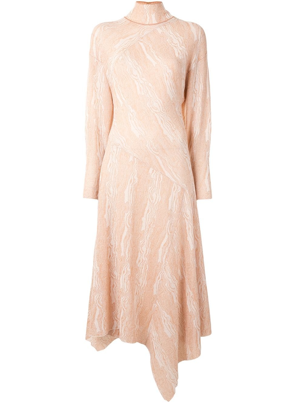 woodgrain jacquard dress - 1