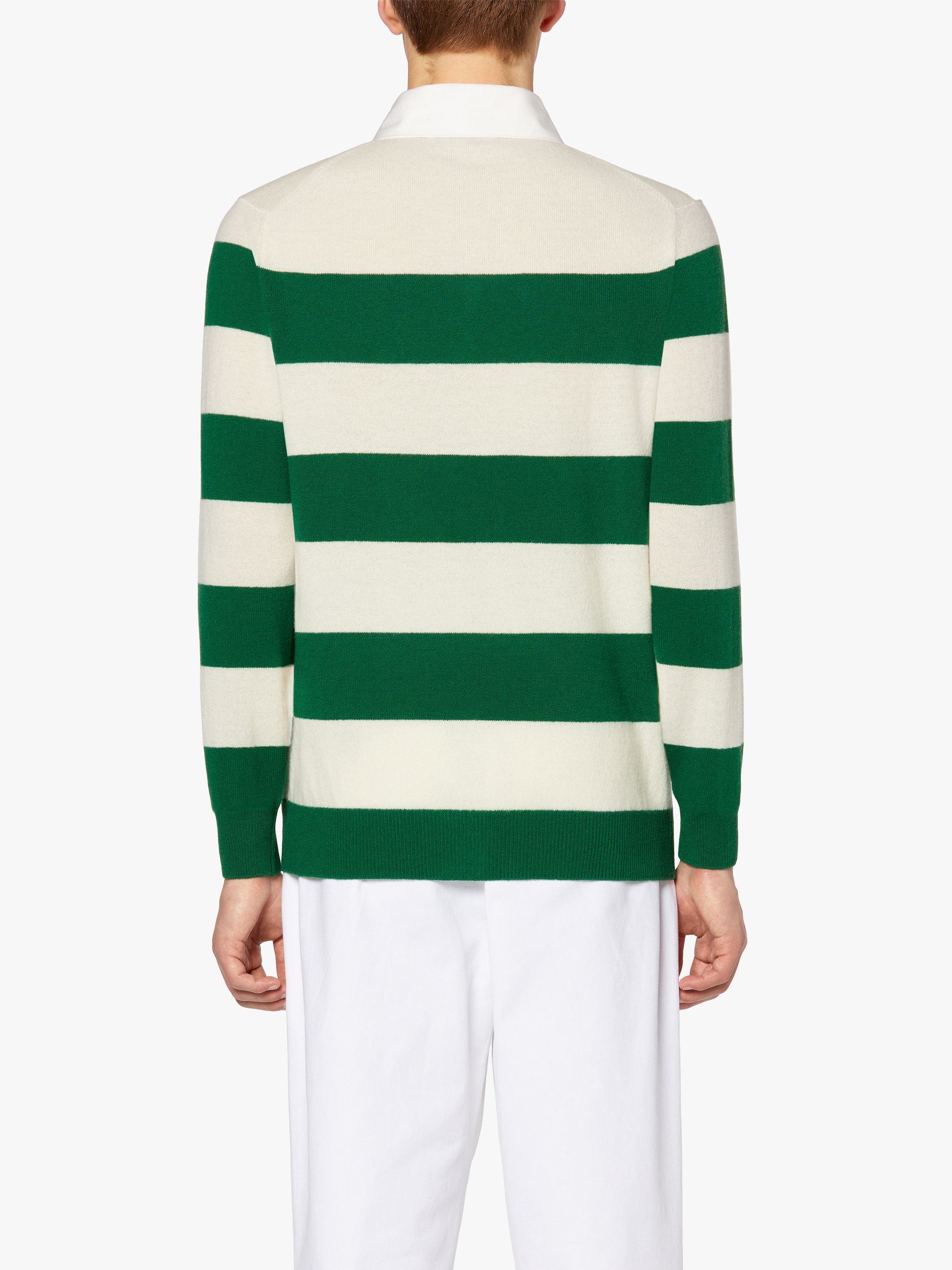 GREEN WOOL KNITTED RUGBY SHIRT | GKM-202 - 4