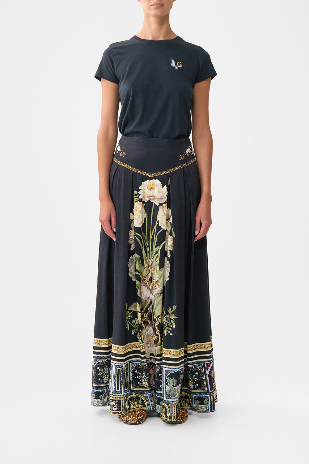 CORSET WAIST MAXI SKIRT - 2
