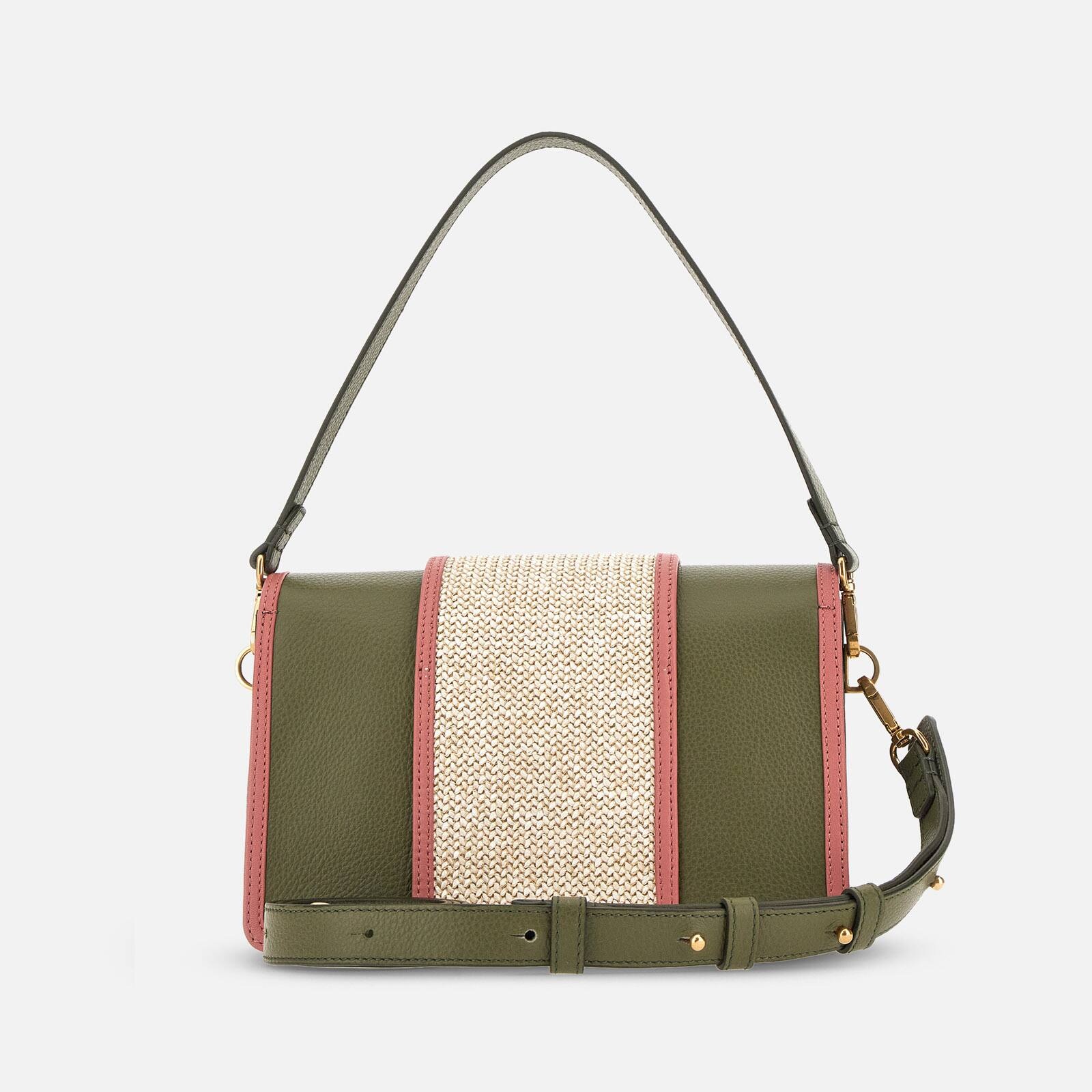 Hogan H-Bag Crossbody Bag Beige Pink Green - 5