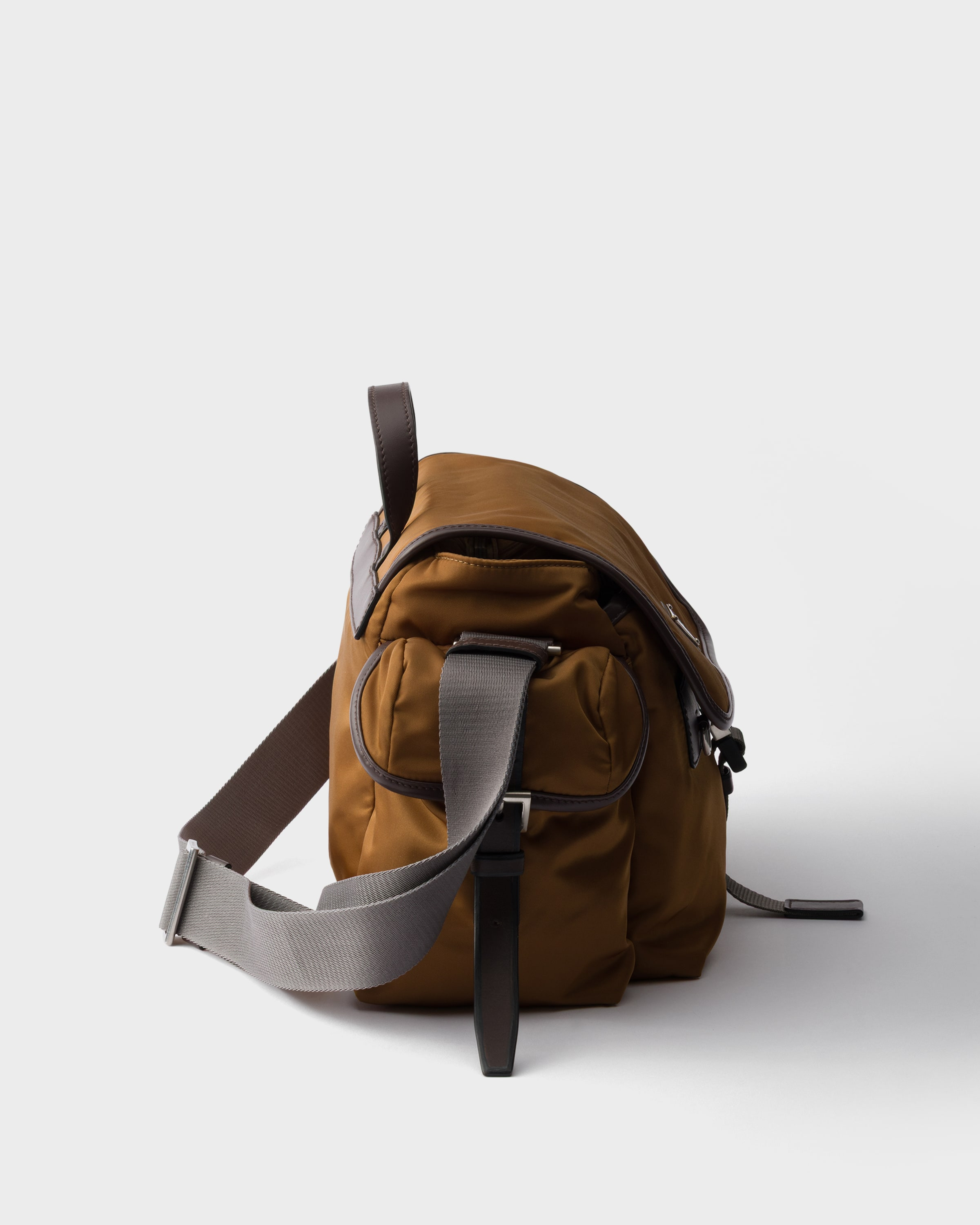 Re-Nylon and leather shoulder bag - 6