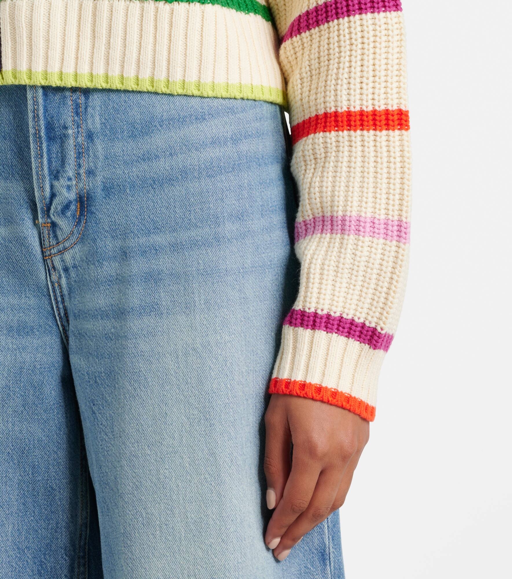 Hampton cropped cotton-blend sweater - 5